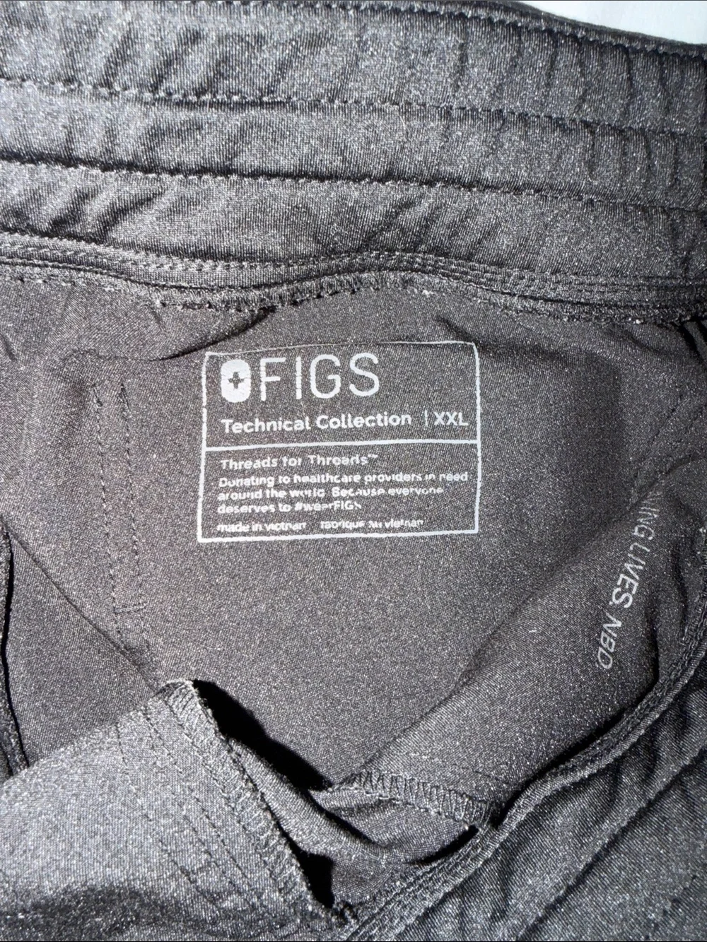 Women's Black Drawstring Casual Pants - Picture 3 of 4